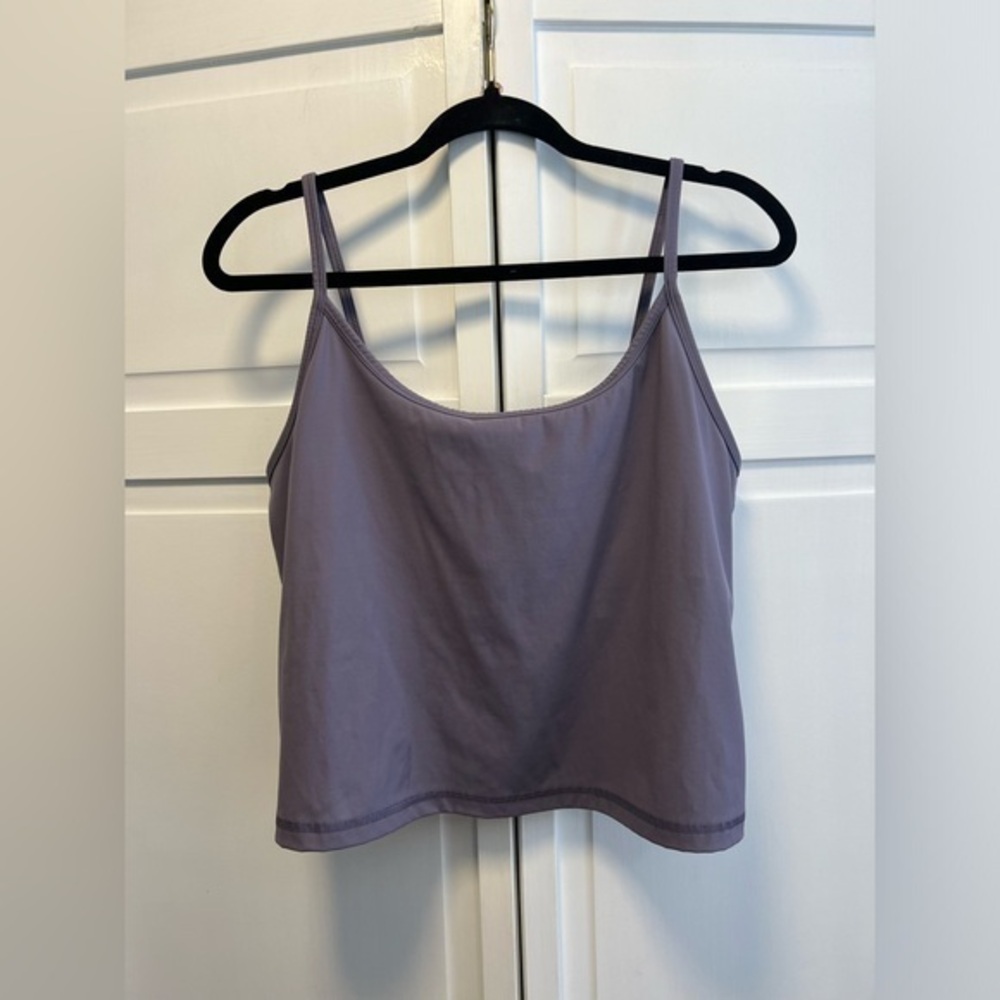 Everlane Purple The Preform Cami With Shelf Bra Crop Top Size Women’s XL